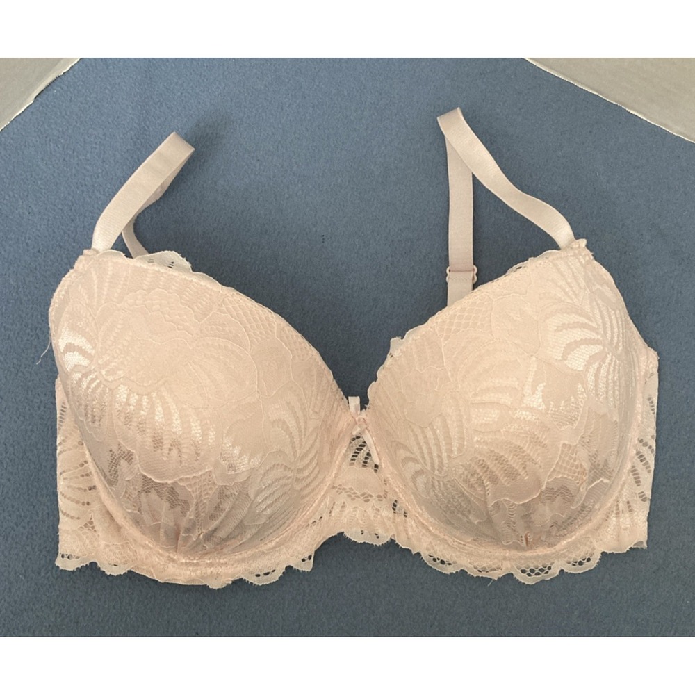 Unbranded Women's Pink Lace & Lined Soft Cup Bra‎ - SZ 38DD